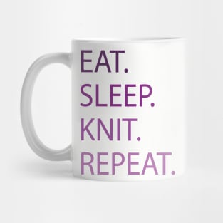 Eat.Sleep.Knit.Repeat Mug